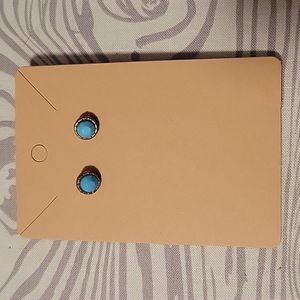 Gold & Turquoise Bead Earrings from THE ICING